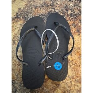 Havaianas Black Flip Flops 9/10 Women's And 8 Mens